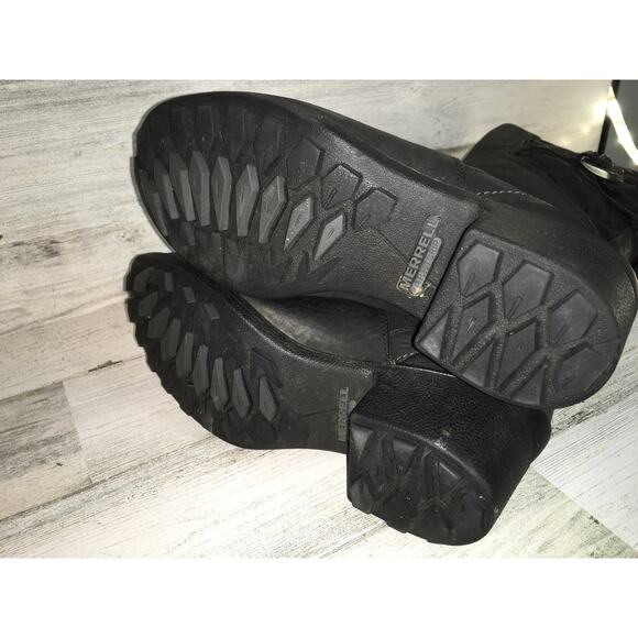 Merrell Winter Riding Boot Womens 7.5  Black Leather Knee High Waterproof - Picture 9 of 10